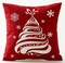 Set of 4 Throw Pillow Cover Christmas Beige Shadow Let It Snow Snowflakes Red Cotton Linen Throw Pillow Case Cushion Cover for Sofa Bed Couch Home Decor Square 18 X 18 Inches(Blood Red)